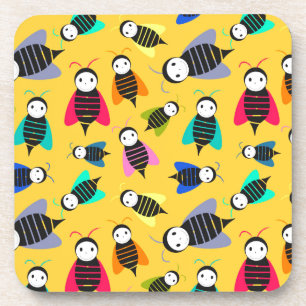 Bienenmuster Getränkeuntersetzer