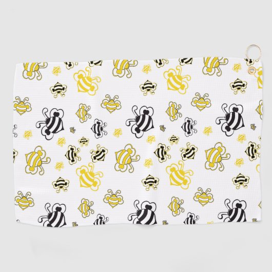 Bienenmuster Golfhandtuch (Horizontal)