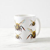 Bienenmuster-Insektenillustration Kaffeetasse (VorderseiteRechts)