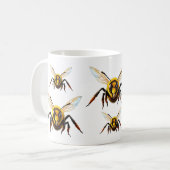 Bienenmuster-Insektenillustration Kaffeetasse (Vorderseite Links)