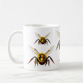 Bienenmuster-Insektenillustration Kaffeetasse (Links)