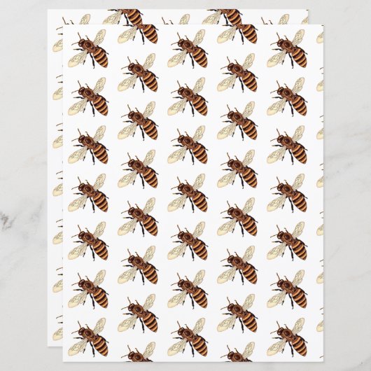 Bienenmuster-Origamipapier (Vorne/Hinten)