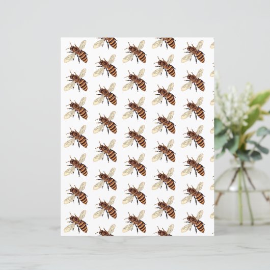 Bienenmuster-Origamipapier (Stehend Vorderseite)