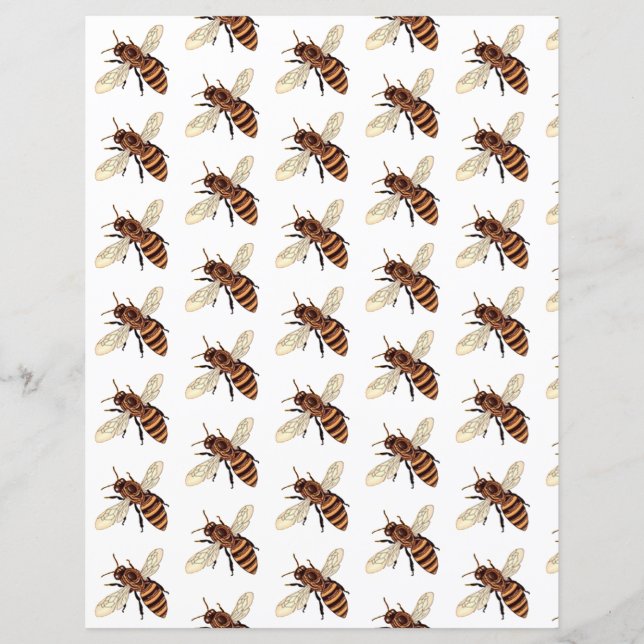 Bienenmuster-Origamipapier (Vorderseite)