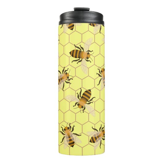 Bienenmuster Thermosbecher (Vorderseite)