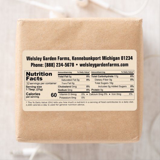 Bienenname Honey Nutrition Fakten Antikes Weiß (Insitu)