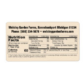 Bienenname Honey Nutrition Fakten Antikes Weiß (Vorne)
