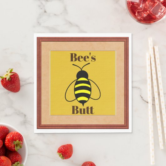 Bienenpapier Napkin - Hintern Serviette (Beispiel)