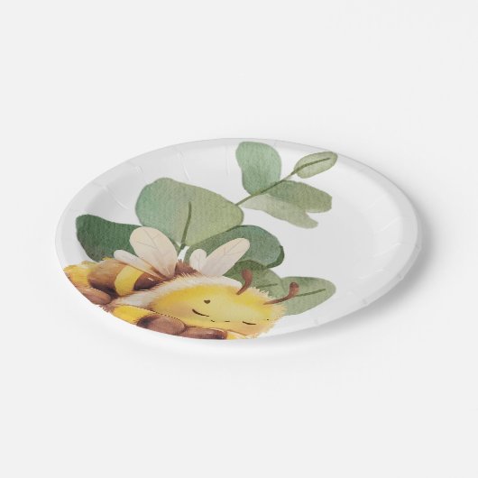 Bienenpapier-Platte Pappteller (Schrägansicht)