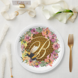 Bienenpapierplatte Pappteller