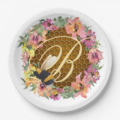 Bienenpapierplatte Pappteller (Vorderseite)