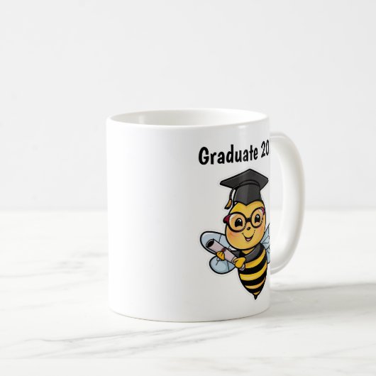 BienenPersonalisierter Abschluss Kaffeetasse (VorderseiteRechts)