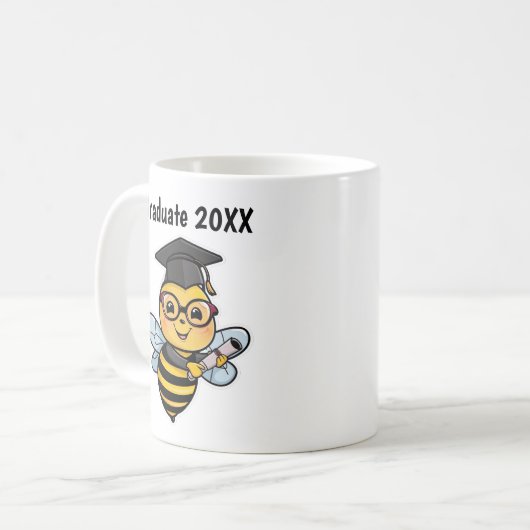 BienenPersonalisierter Abschluss Kaffeetasse (Vorderseite Links)