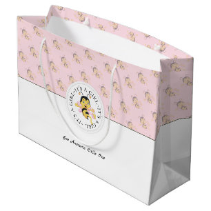 BienenPhantastisches Baby Girl  Personalisiertes M Große Geschenktüte