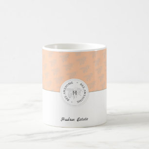 BienenPhantastisches Silber Bee Peach Personalisie Kaffeetasse