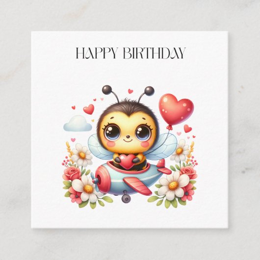Bienenpilot Geburtstag Begleitkarte (Vorderseite)