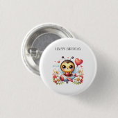 Bienenpilot Geburtstag Button (Vorne & Hinten)