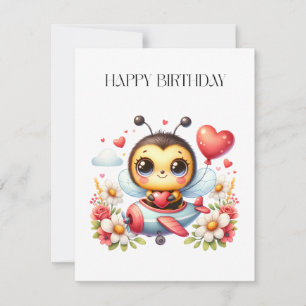 Bienenpilot Geburtstag Dankeskarte