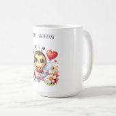 Bienenpilot Geburtstag Kaffeetasse (VorderseiteRechts)