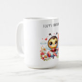 Bienenpilot Geburtstag Kaffeetasse (Vorderseite Links)