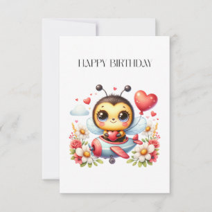 Bienenpilot Geburtstag RSVP Karte