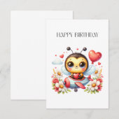 Bienenpilot Geburtstag RSVP Karte (Vorne/Hinten)