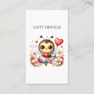 Bienenpilot Geburtstag Visitenkarte