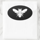 Bienenprint Ovaler Aufkleber (Tasche)