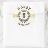 Bienenreath und Crown Honey Jar 2 Runder Aufkleber (Tasche)