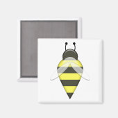 Bienenreihe 1 Square Magnet (Vorderseite/Rückseite)