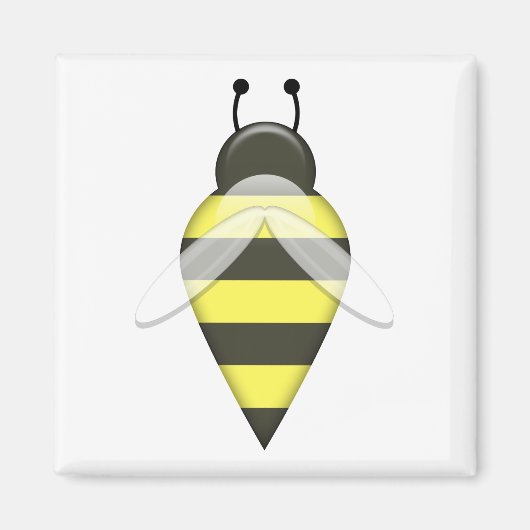 Bienenreihe 1 Square Magnet (Vorne)