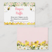 Bienenrosa Gold Floral Baby Dusche Windelwanne Raf Begleitkarte (Vorne/Hinten)