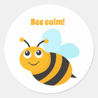 Bienenruhe Runder Aufkleber