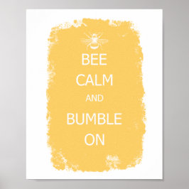 Bienenruhe und Hummel auf Poster