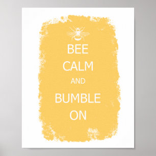 Bienenruhe und Hummel auf Poster