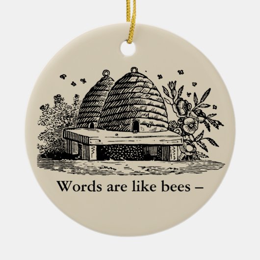 Bienenschmuck Vintag Bewick Keramik Ornament (Vorne)