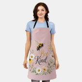 Bienenschürze mit Blumendruck Schürze (Getragen)