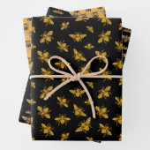 Bienensortiment: Fünf Wrapping Paper Sheets Geschenkpapier Set (Beispiel)