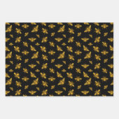 Bienensortiment: Fünf Wrapping Paper Sheets Geschenkpapier Set (Vorderseite)