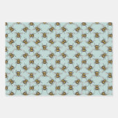 Bienensortiment: Sechs Wrapping Paper Sheets Geschenkpapier Set (Vorderseite)