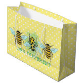 Bienenspiel-Trio Große Geschenktüte (Vorderseite Schrägansicht)