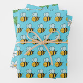 Bienenstäcke Blätter Wrapping Paper Set 3 (Beispiel)
