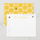 Bienenstationery-Set Mitteilungskarte (Vorne/Hinten)