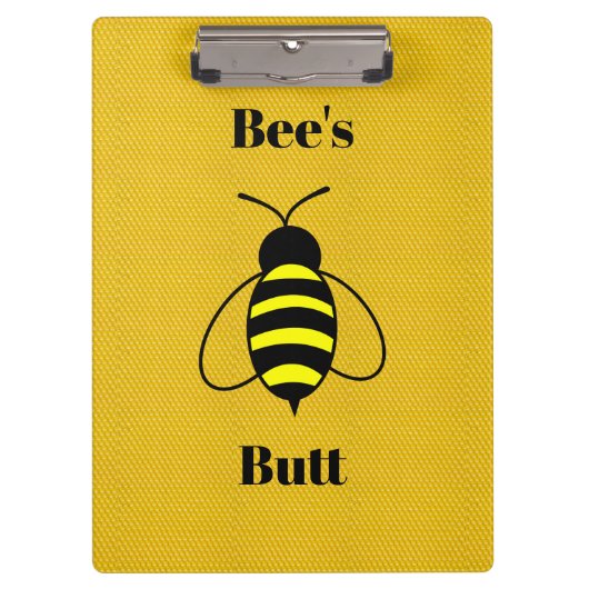 Bienensterben-Hintern-Zwischenablage Klemmbrett (Vorderseite)