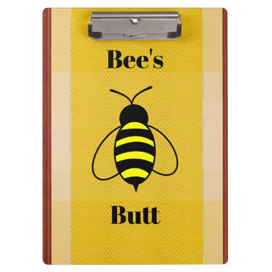 Bienensterben-Hintern-Zwischenablage Klemmbrett (Vorderseite)