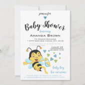 Bienensterube Phantastisch Baby Boy Dusche | Einladung (Vorderseite)