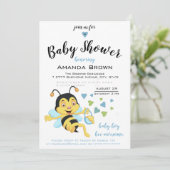 Bienensterube Phantastisch Baby Boy Dusche | Einladung (Stehend Vorderseite)