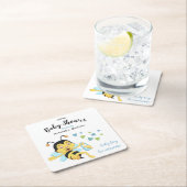 Bienensterube Phantastisch Baby Boy Dusche | Rechteckiger Pappuntersetzer (Vor Ort)