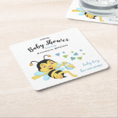 Bienensterube Phantastisch Baby Boy Dusche | Rechteckiger Pappuntersetzer (angewinkelt)