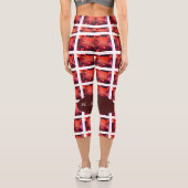 Bienenstöbchenmuster Capri Leggings (Rückseite)